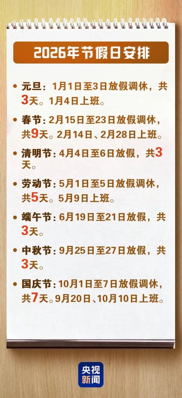 清明放假通知：连休3天，不调休！