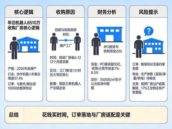 华沿机器人8510万买厂房：花不到10%资金买时间，有何风险？