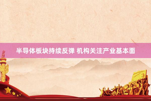 半导体板块持续反弹 机构关注产业基本面