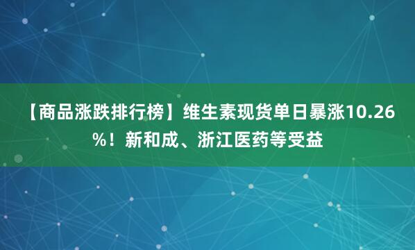 【商品涨跌排行榜】维生素现货单日暴涨10.26%！新和成、浙江医药等受益