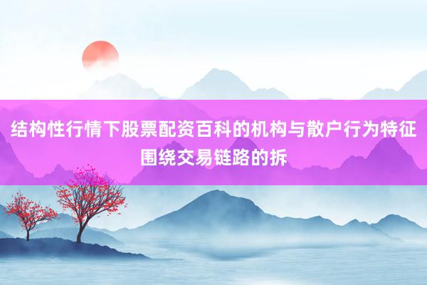 结构性行情下股票配资百科的机构与散户行为特征围绕交易链路的拆