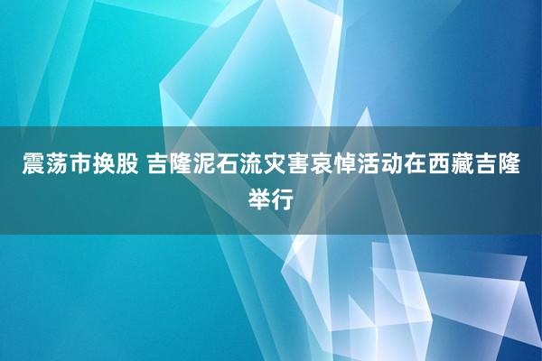 震荡市换股 吉隆泥石流灾害哀悼活动在西藏吉隆举行