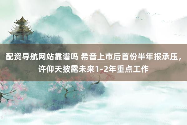配资导航网站靠谱吗 希音上市后首份半年报承压，许仰天披露未来1-2年重点工作